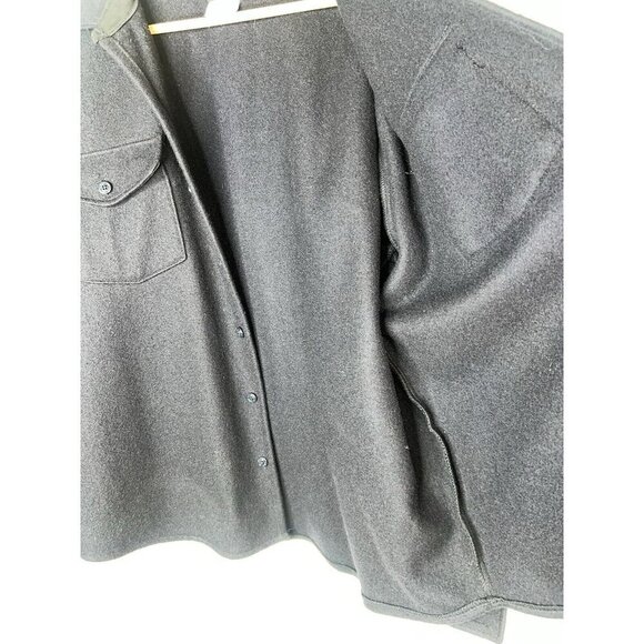 VTG Codet Canada Navy Blue Heavy Wool Button Shirt Jacket Camp Mackinaw XL H - Picture 5 of 8